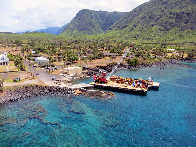 Critical repairs of Kalaupapa docks.